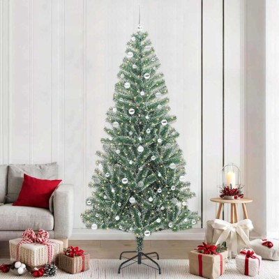 vidaXL Pom de Crăciun artificial cu zăpadă imitată și lumină LED 3396838 foto