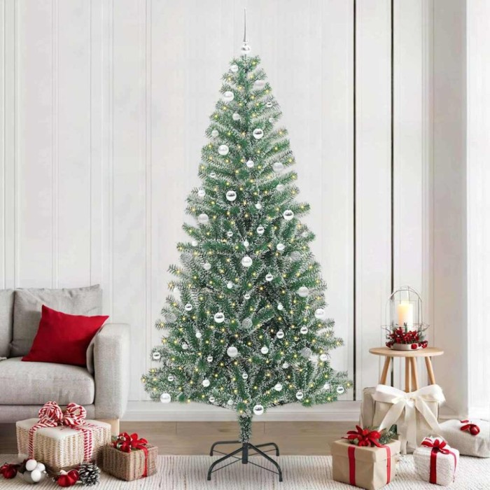 vidaXL Pom de Crăciun artificial cu zăpadă imitată și lumină LED 3396838
