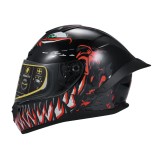 Casca Moto/Scuter FIXATO Raptor, Viziera Dubla, Protectie UV, Negru, L 59-60cm