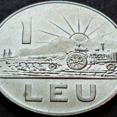 Moneda 1 LEU - RS ROMANIA, anul 1966 * cod 4729 = A.UNC - luciu batere