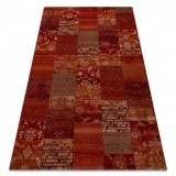 Covor de l&acirc;nă KASHQAI 4327 300 Patchwork vin roșu, 67x130 cm