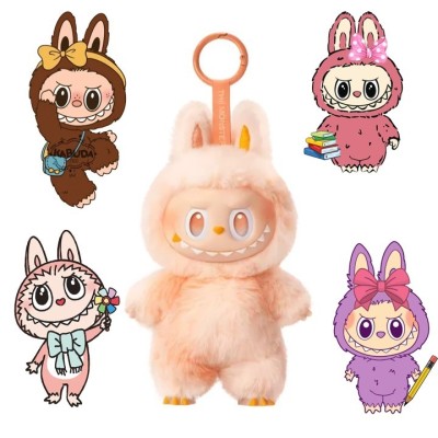 Jucarie de plus Labubu The Monsters &amp;ndash; include un plus surpriza si 4 stickere Labubu waterproof pentru telefon, LA2 foto