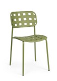 Cumpara ieftin Set 4 scaune gradina otel verde Clover 52x40x80h