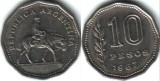 Argentina 1967 - 10 pesos, circulata