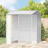 vidaXL Cușcă pentru păsări Gri 215 x 210 x 247 cm Oțel galvanizat 3325175