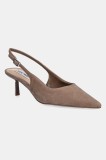 Steve Madden tocuri din piele &icirc;ntoarsă Korra culoarea maro, 11003902