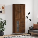 vidaXL Dulap &icirc;nalt, stejar maro, 69,5x34x180 cm, lemn compozit