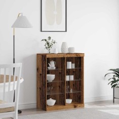 Dulap Lemn vechi Lemn și sticlă 81 x 37 x 100 cm Dulap lateral