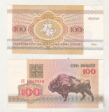 bnk bn Belarus 100 ruble 1992 necirculata - fauna