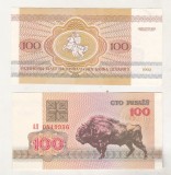 Bnk bn Belarus 100 ruble 1992 necirculata - fauna