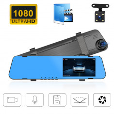 Oglinda retorvizoare cu DVR incorporat si ecran LCD parcare / Camera marsarier