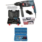 Cumpara ieftin Ciocan Rotopercutor Profesional Campion, 3000 W, 30 mm, mandrina rezerva, 5 Accesorii, Valiza inclusa + Cadou Trusa chei 46 piese si Set manusi