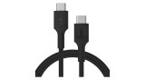 Cablu Greencell PowerFlex din silicon USB-C 1.2m 100W &Icirc;ncărcare rapidă PD Negru