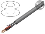 Cablu ecranat 3x18AWG Al-PET PVC 600V 152m negru