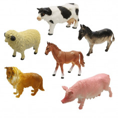 Set animale domestice 6 piese Unika Toy Farm 24391, Multicolor foto