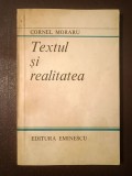 Cornel Moraru - Textul și realitatea (cu sublinieri)