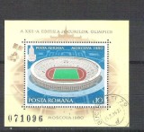 Romania 1979 Summer pre-olimpic Moscow, perf. sheet, used Z.007