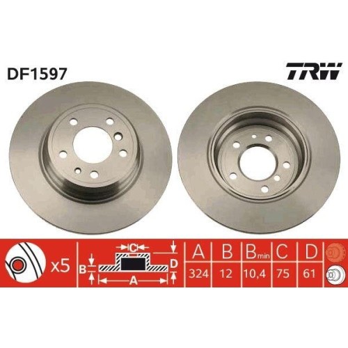 Set discuri frana Bmw 7 (E38), 8 (E31), 725 tds, 728 i, iL, 730 d, 730 i, iL, 735 i, iL, 740 i, iL, 840 Ci, 840 i, 850 Ci, 850 i, Ci, punte spate, 32