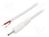 Cablu alimentare DC, cabluri, DC 2,35/0,7 mufa, alb, 0,5m, WEST POL - P07-TT-C100-050WH
