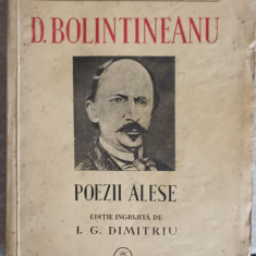 POEZII ALESE. EDITIE INGRIJITA DE I.G. DIMITRIU-DIMITRIE BOLINTINEANU