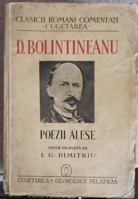 POEZII ALESE. EDITIE INGRIJITA DE I.G. DIMITRIU-DIMITRIE BOLINTINEANU foto