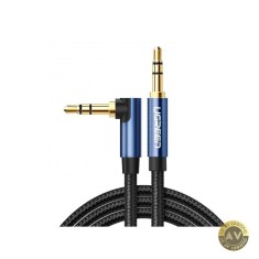 Cablu Audio 3.5mm - 3.5mm UGREEN AV112 Angled 1m Albastru