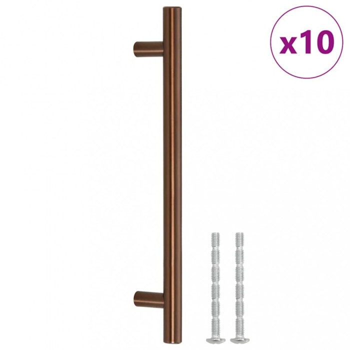 Manere de dulap, 10 buc., bronz, 160 mm, otel inoxidabil