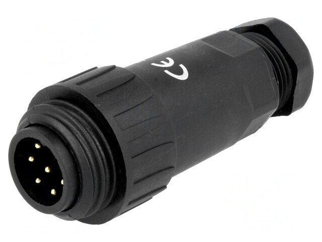 Mufă Tată WA22 IP67 7 PIN 10A 250V Aurit