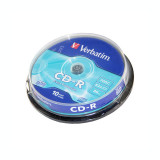 CD-R Verbatim, 700 MB, 52x, 10 bucati/bulk in cake box