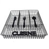 Suport organizare tacamuri Cuisine, 32 x 26 x 4cm, metal, negru