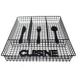 Suport organizare tacamuri Cuisine, 32 x 26 x 4cm, metal, negru