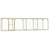 Coteț Păsări vidaXL, 1.5x6x1.5m, Lemn Pin Trat, Verde, Tarc Găini, Pui, Rațe, G&acirc;ște, Volieră Exterior Durabilă