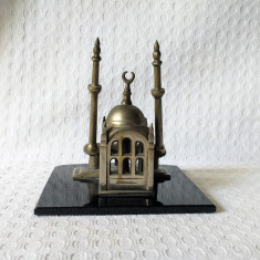 Obiect decorativ moschee, moschee din sticla si metal - decor - design