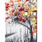 Tablou stilizat pictat manual Pe aleea vietii, 60x40cm ulei pe panza in cutit efect 3D