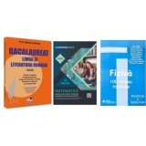 Pachet Bacalaureat 2026. Limba si literatura romana, Matematica. Modele de subiecte pentru Filiera tehnologica, Servicii si Fizica 100 variante rezolv