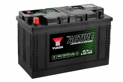 Baterie Yuasa 12V 100AH/720A activ activ și marin (L+ Standard) 350x174x225 B00 (Ciclu profund/scop dual) foto