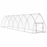 Cumpara ieftin Cotet pentru pasari, gri, 600x105x120 cm, otel galvanizat