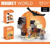 Set Cuburi Magnetice tip Minecraft- Baza de Lava
