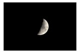 Tablou Canvas, "Luna &icirc;n fază de primul pătrar", Mister, Lumină, Noapte, Cer, Astronomie, Tăcere, Frumusețe, Solitudine, 39 x 26 cm, CMCLASS
