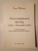 Luca Manciu (dedicație) - Presa rom&acirc;nească din Cluj (1845 - 1 Decembrie 1918)