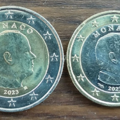 Lot 2 monede Monaco - 1 și 2 Euro 2023
