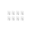 Set 8 carlige adezive transparente, rezistente, multifunctionale, plastic, metal