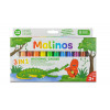 Set creioane retractabile Malinos, 12 culori, 3 ani+