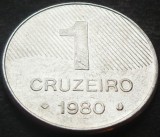 Cumpara ieftin Moneda 1 CRUZEIRO - BRAZILIA, anul 1980 *cod 1304 B, America Centrala si de Sud