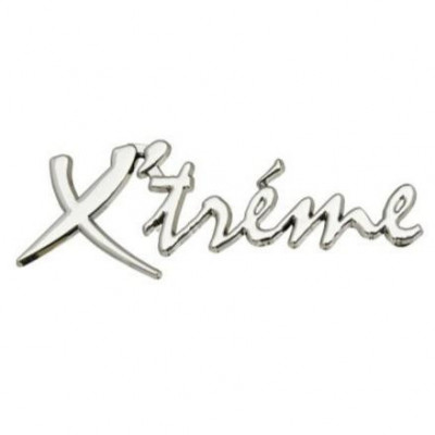 Emblema auto metalica, autoadeziva, model &amp;ldquo;X&amp;rsquo;TREME&amp;rdquo;, finisaj Crom, dimensiune, 15 x 3 cm foto