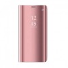 Husa Flip Carte Clear View Roz Huawei P40 Lite 5G - Protectie Premium