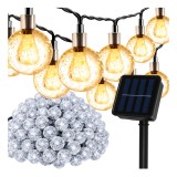 Ghirlanda solara decorativa 12 m cu 100 LED-uri si 8 moduri Gardlov