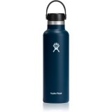 Hydro Flask Standard Mouth Flex Cap sticlă termos culoare Dark Blue 621 ml