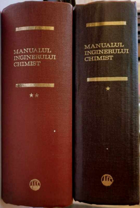 Manualul inginerului chimist, VOL 1+2, Sandulescu, Hanes, Keul, Mieroiu, Zaharia