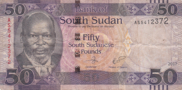 M1 - Bancnota foarte veche - Sudan - 50 Pound - 2017